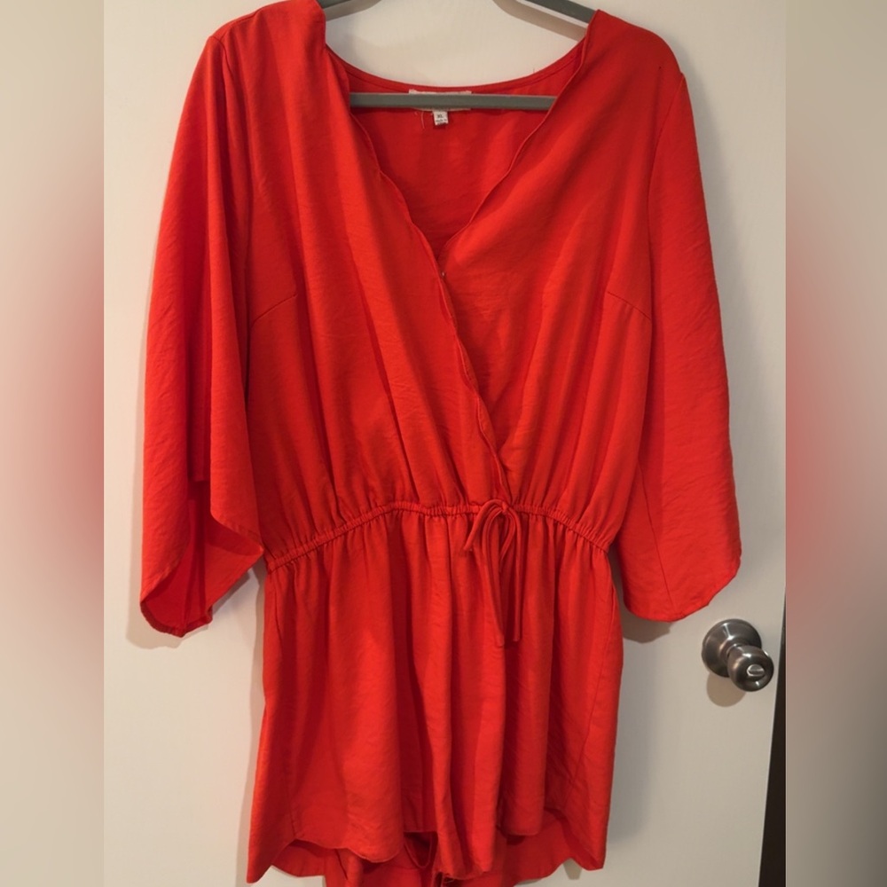 Vibrant Red Wrap Dress